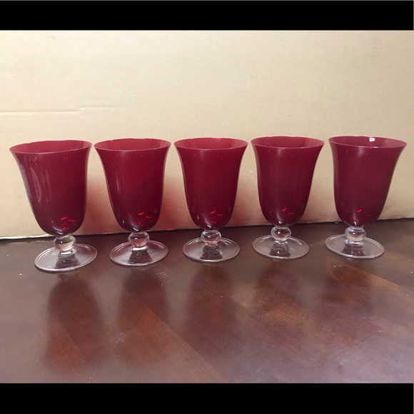 Lenox Other - Lenox Holiday Gems Ruby All Purpose Wine Goblets